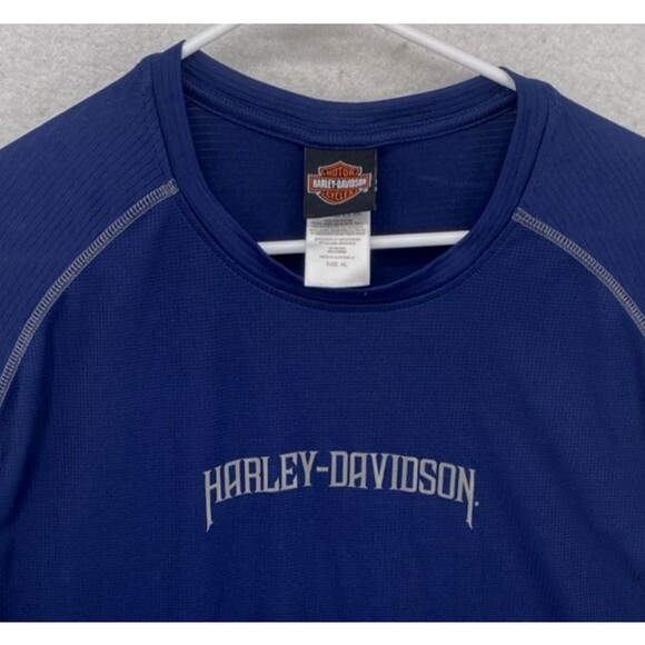 Harley Davidson HD Tank Top Mens XL Motorcycle Blue Oxford Alabama Cheaha Nylon - Picture 3 of 7